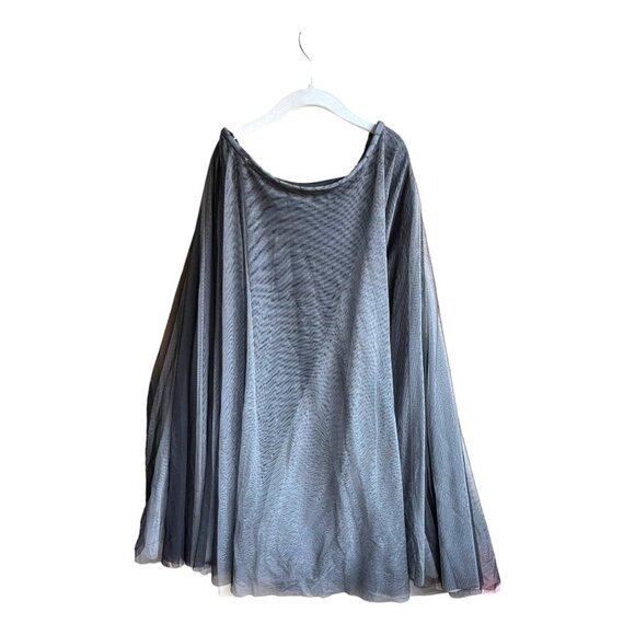 Alexia Admor Size 6 Black Gray A-line Midi Length Tulle Layered Skirt - Picture 1 of 7